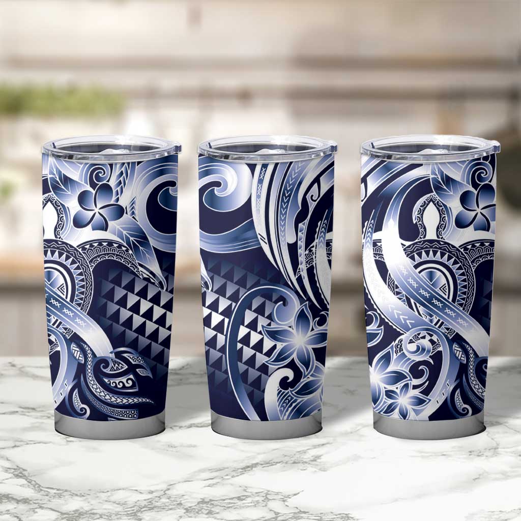 Aloha Blue Tribal Honu Tattoo Tumbler Cup