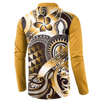 Aloha Gold Tribal Honu Tattoo Button Sweatshirt