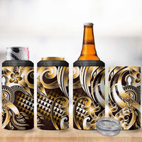 Aloha Gold Tribal Honu Tattoo 4 in 1 Can Cooler Tumbler