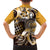 Aloha Gold Tribal Honu Tattoo Family Matching Off The Shoulder Long Sleeve Dress and Hawaiian Shirt