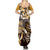 Aloha Gold Tribal Honu Tattoo Family Matching Summer Maxi Dress and Hawaiian Shirt