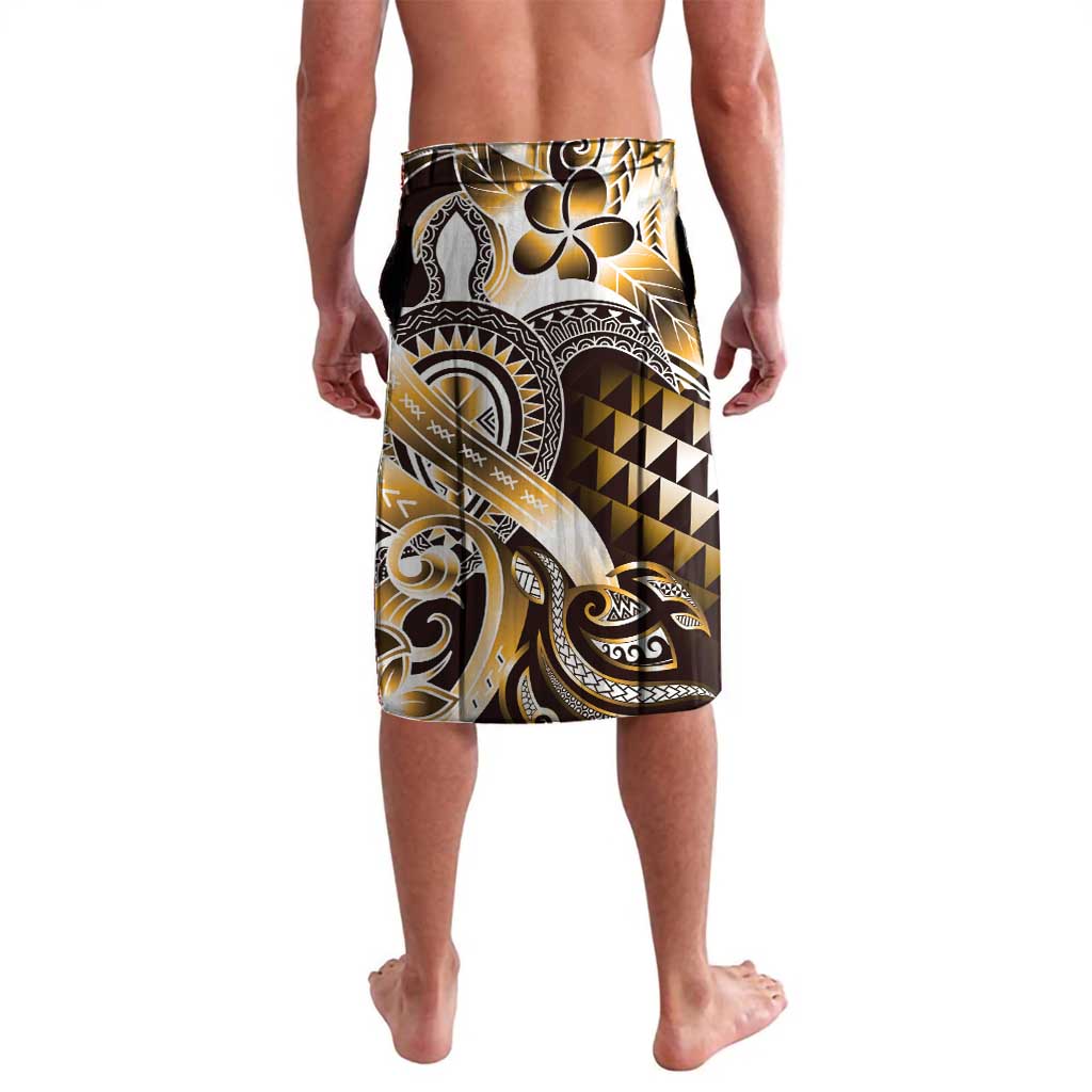 Aloha Gold Tribal Honu Tattoo Lavalava