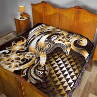 Aloha Gold Tribal Honu Tattoo Quilt