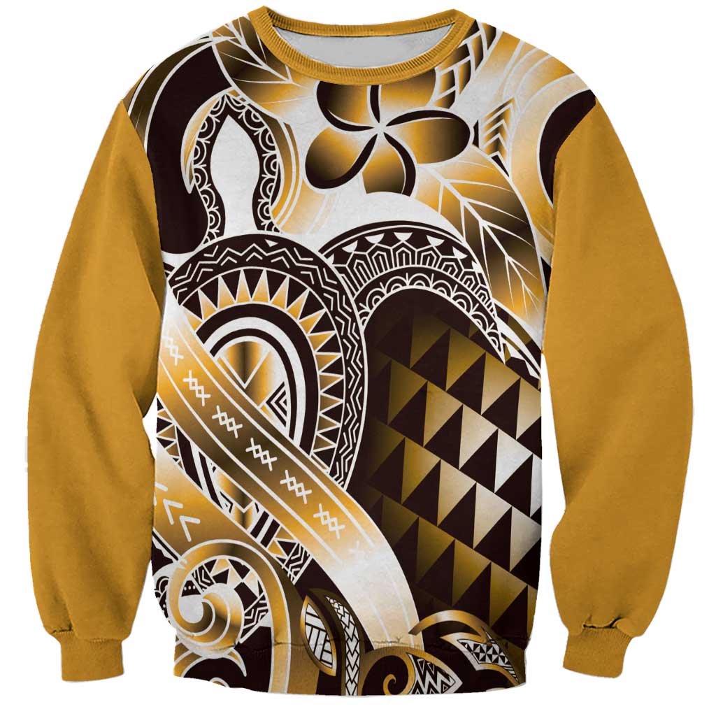 Aloha Gold Tribal Honu Tattoo Sweatshirt