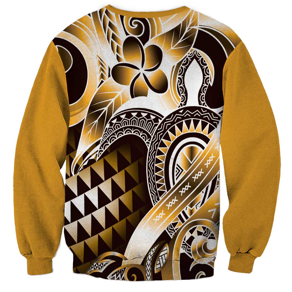 Aloha Gold Tribal Honu Tattoo Sweatshirt