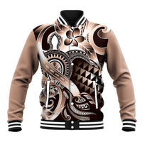 Aloha Mocha Mousse Tribal Honu Tattoo Baseball Jacket