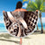 Aloha Mocha Mousse Tribal Honu Tattoo Beach Blanket