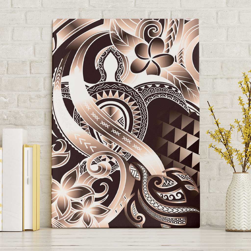 Aloha Mocha Mousse Tribal Honu Tattoo Canvas Wall Art LT9 Without Frame Mocha Mousse - Polynesian Pride