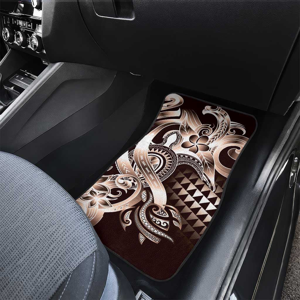 Aloha Mocha Mousse Tribal Honu Tattoo Car Mats LT9 - Polynesian Pride