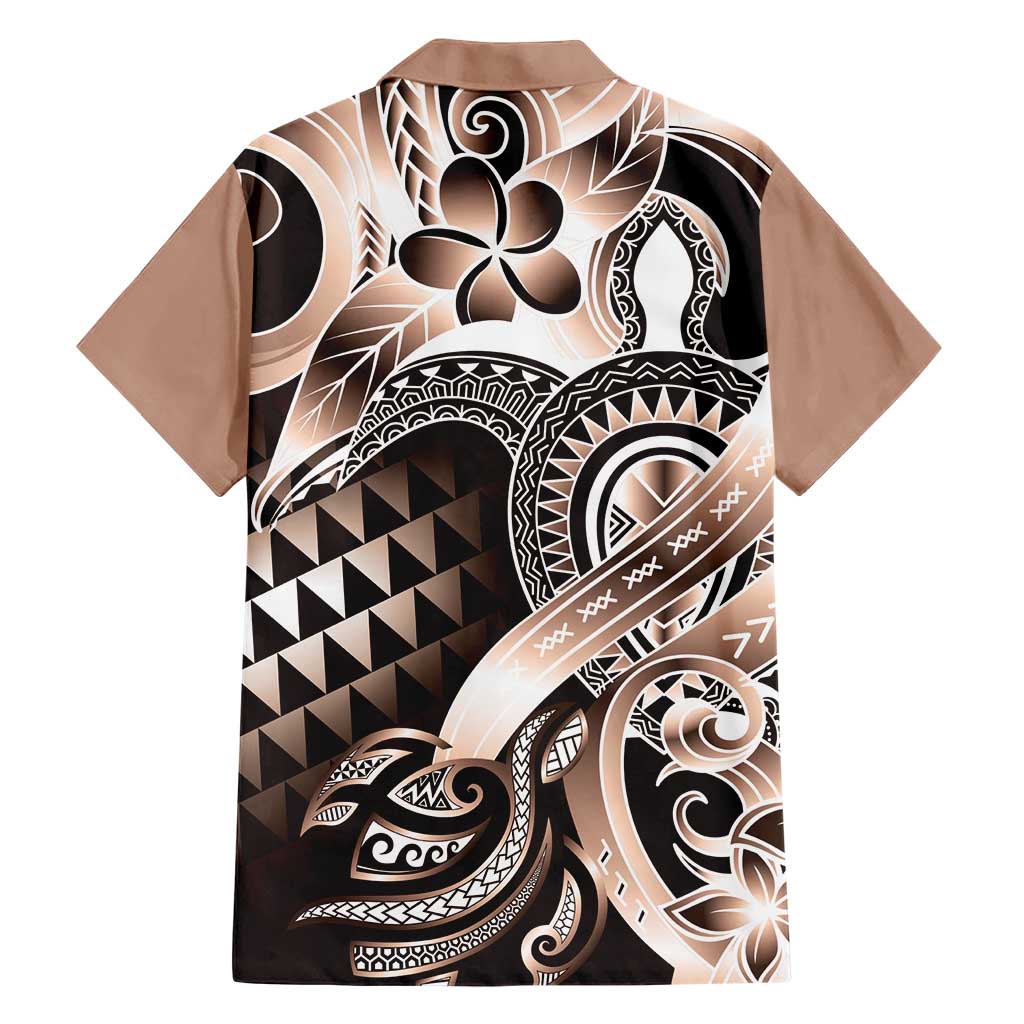 Aloha Mocha Mousse Tribal Honu Tattoo Hawaiian Shirt LT9 - Polynesian Pride