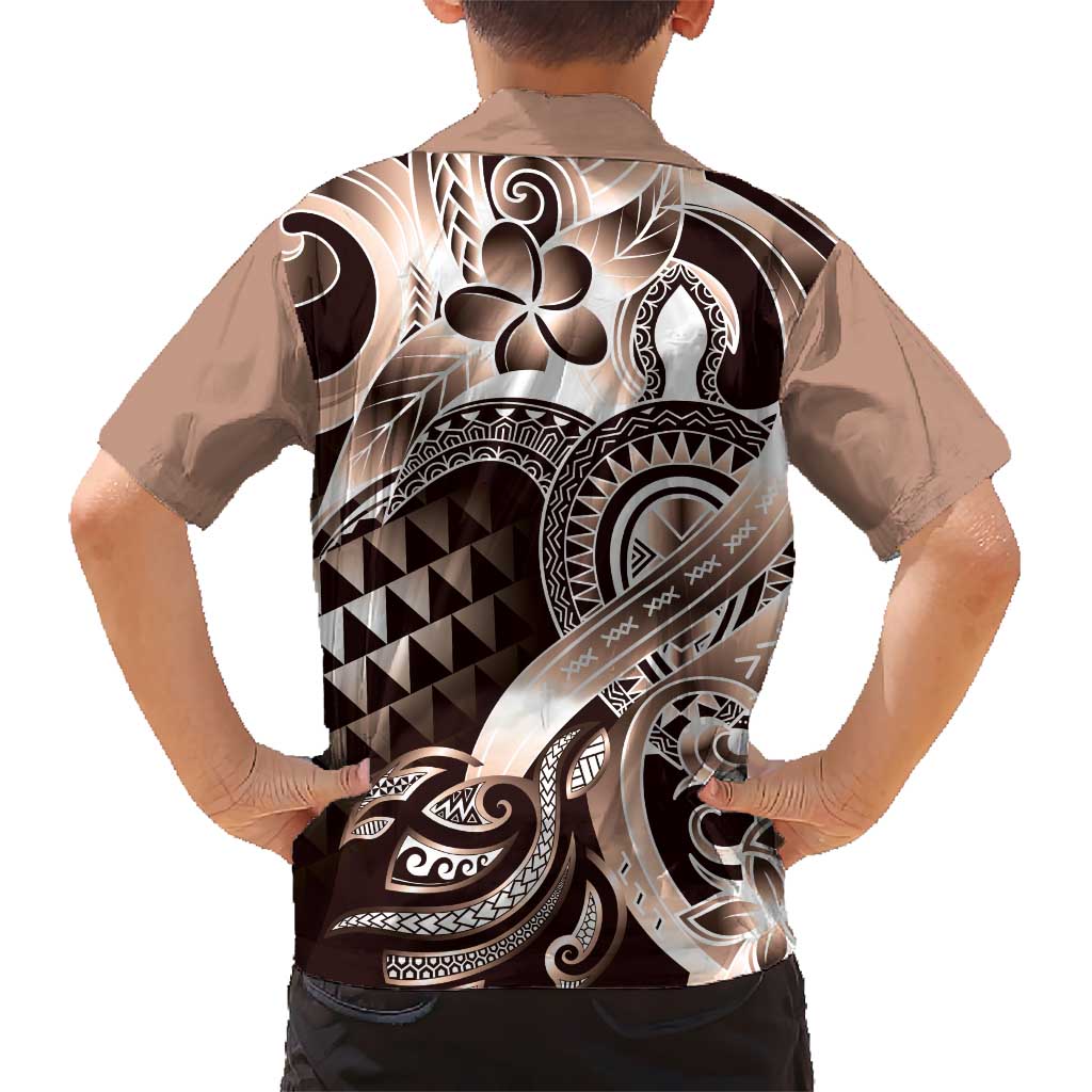 Aloha Mocha Mousse Tribal Honu Tattoo Hawaiian Shirt LT9 - Polynesian Pride