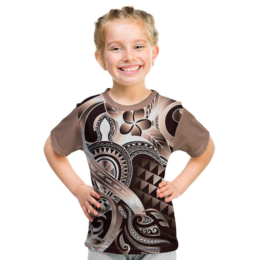 Aloha Mocha Mousse Tribal Honu Tattoo Kid T Shirt
