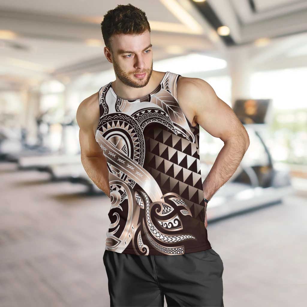 Aloha Mocha Mousse Tribal Honu Tattoo Men Tank Top LT9 Mocha Mousse - Polynesian Pride