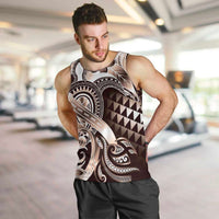 Aloha Mocha Mousse Tribal Honu Tattoo Men Tank Top LT9 Mocha Mousse - Polynesian Pride