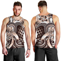 Aloha Mocha Mousse Tribal Honu Tattoo Men Tank Top LT9 - Polynesian Pride
