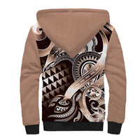 Aloha Mocha Mousse Tribal Honu Tattoo Sherpa Hoodie LT9 - Polynesian Pride
