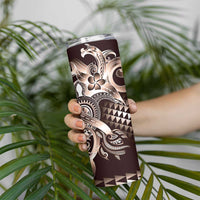 Aloha Mocha Mousse Tribal Honu Tattoo Skinny Tumbler