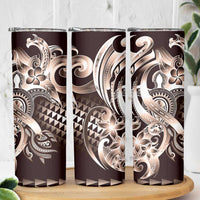 Aloha Mocha Mousse Tribal Honu Tattoo Skinny Tumbler