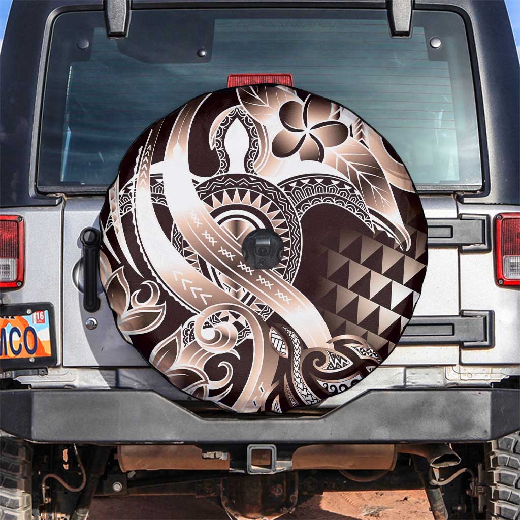 Aloha Mocha Mousse Tribal Honu Tattoo Spare Tire Cover LT9 Mocha Mousse - Polynesian Pride