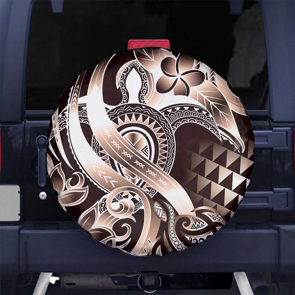 Aloha Mocha Mousse Tribal Honu Tattoo Spare Tire Cover LT9 - Polynesian Pride