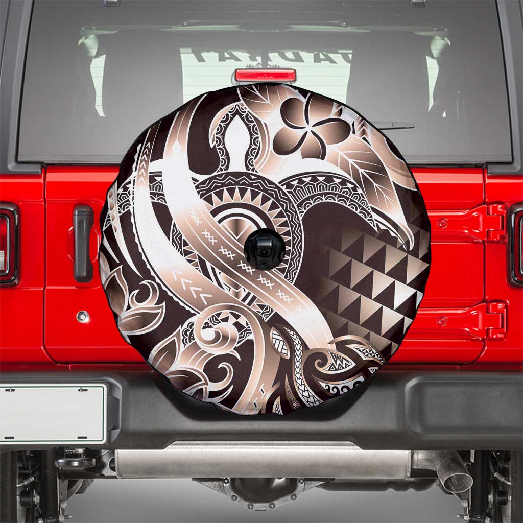 Aloha Mocha Mousse Tribal Honu Tattoo Spare Tire Cover LT9 - Polynesian Pride