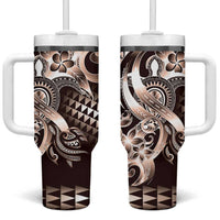 Aloha Mocha Mousse Tribal Honu Tattoo Tumbler With Handle LT9 One Size: 40 oz Mocha Mousse - Polynesian Pride