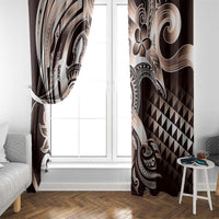 Aloha Mocha Mousse Tribal Honu Tattoo Window Curtain LT9 - Polynesian Pride