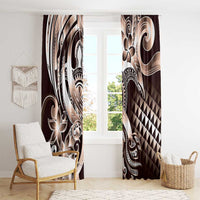 Aloha Mocha Mousse Tribal Honu Tattoo Window Curtain LT9 - Polynesian Pride