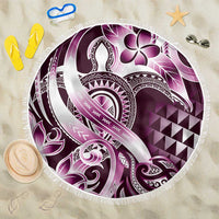 Aloha Pink Tribal Honu Tattoo Beach Blanket LT9 One Size 150cm Pink - Polynesian Pride