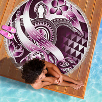 Aloha Pink Tribal Honu Tattoo Beach Blanket LT9 - Polynesian Pride