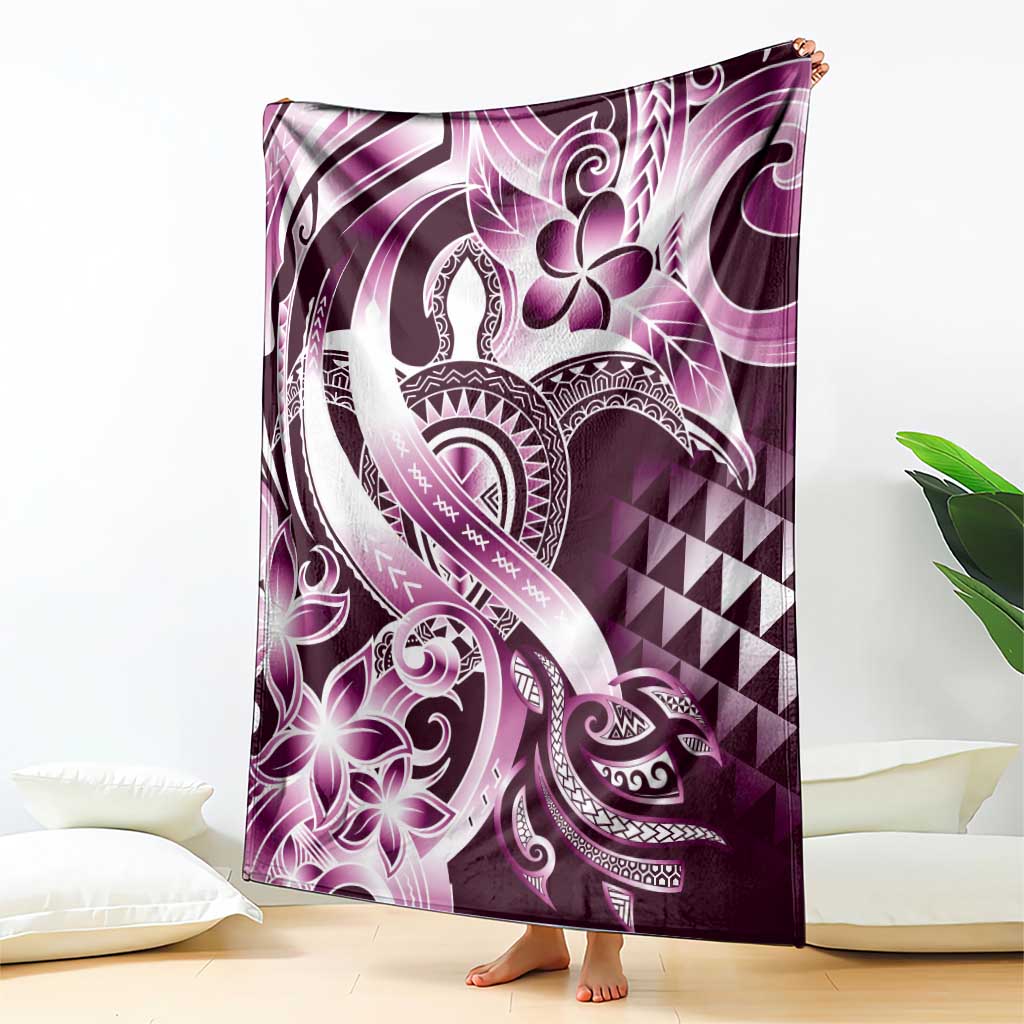 Aloha Pink Tribal Honu Tattoo Blanket LT9 - Polynesian Pride