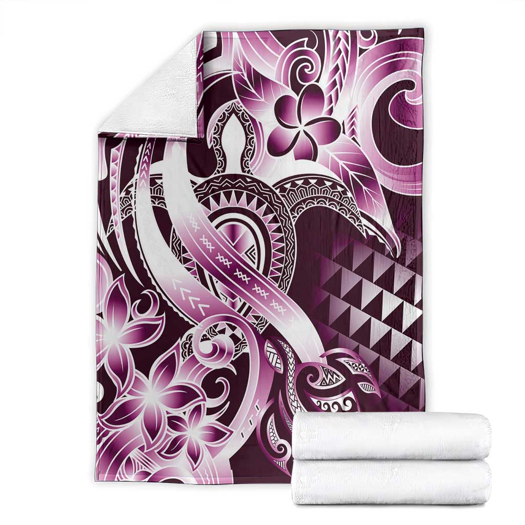 Aloha Pink Tribal Honu Tattoo Blanket LT9 - Polynesian Pride
