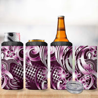 Aloha Pink Tribal Honu Tattoo 4 in 1 Can Cooler Tumbler LT9 - Polynesian Pride
