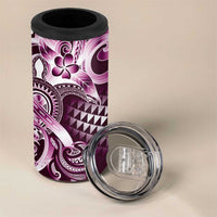 Aloha Pink Tribal Honu Tattoo 4 in 1 Can Cooler Tumbler LT9 - Polynesian Pride