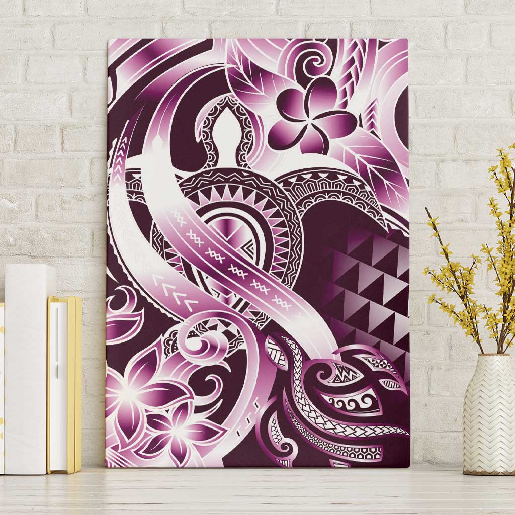 Aloha Pink Tribal Honu Tattoo Canvas Wall Art LT9 Without Frame Pink - Polynesian Pride