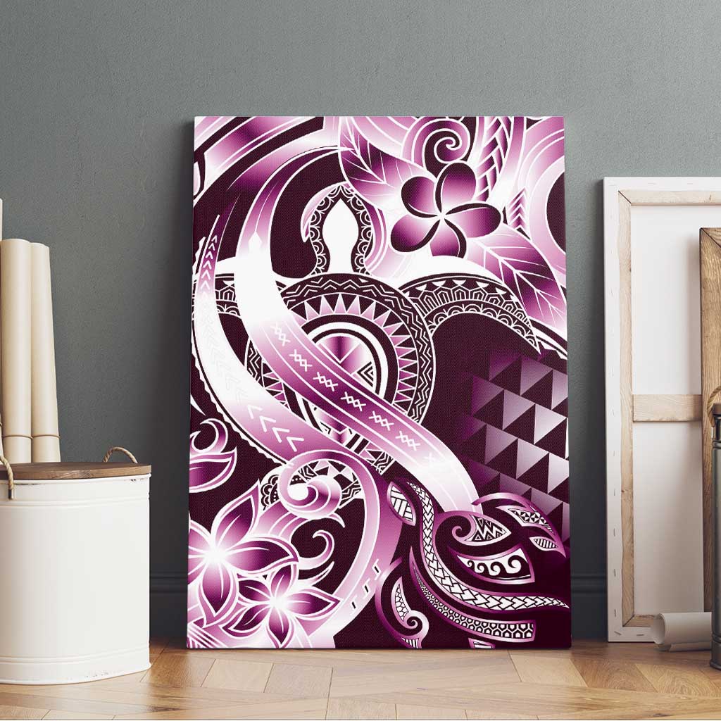 Aloha Pink Tribal Honu Tattoo Canvas Wall Art LT9 - Polynesian Pride