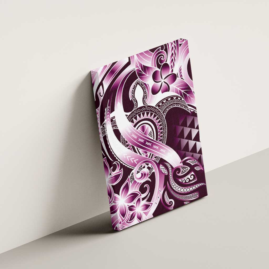 Aloha Pink Tribal Honu Tattoo Canvas Wall Art LT9 - Polynesian Pride