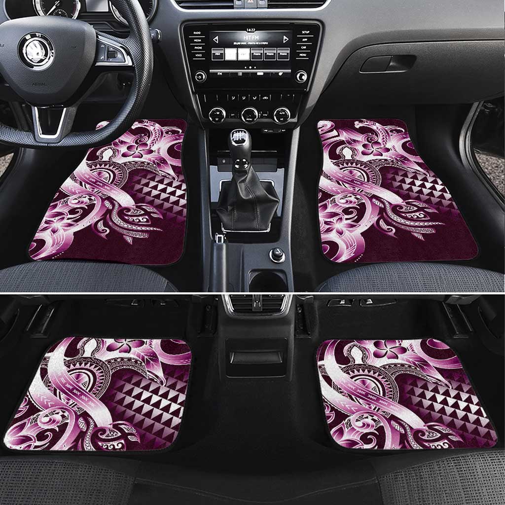 Aloha Pink Tribal Honu Tattoo Car Mats LT9 Set 4pcs Pink - Polynesian Pride