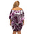 Aloha Pink Tribal Honu Tattoo Family Matching Off Shoulder Short Dress and Hawaiian Shirt