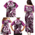 Aloha Pink Tribal Honu Tattoo Family Matching Puletasi and Hawaiian Shirt