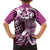 Aloha Pink Tribal Honu Tattoo Family Matching Short Sleeve Bodycon Dress and Hawaiian Shirt