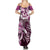 Aloha Pink Tribal Honu Tattoo Family Matching Summer Maxi Dress and Hawaiian Shirt