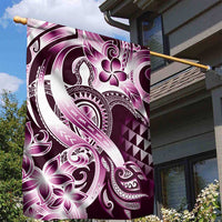 Aloha Pink Tribal Honu Tattoo Garden Flag LT9 - Polynesian Pride