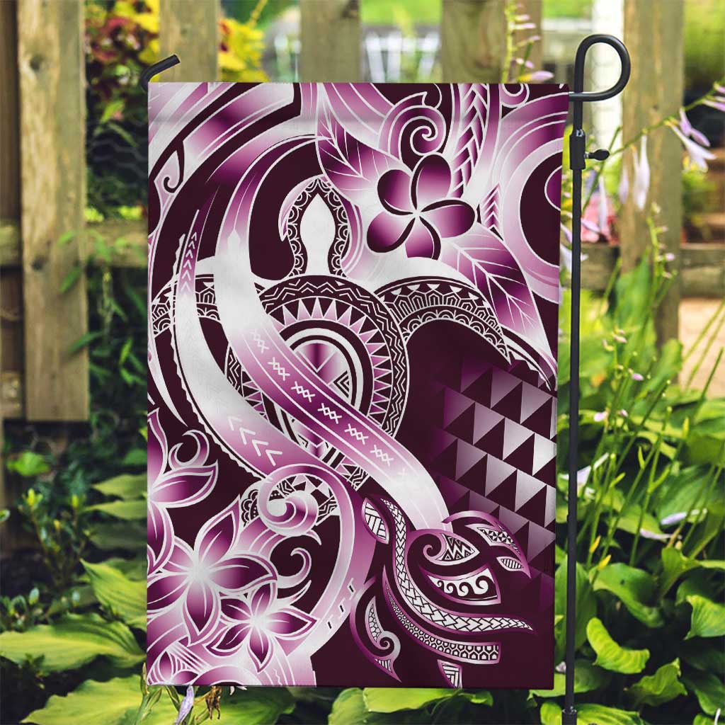 Aloha Pink Tribal Honu Tattoo Garden Flag LT9 Garden Flag Pink - Polynesian Pride