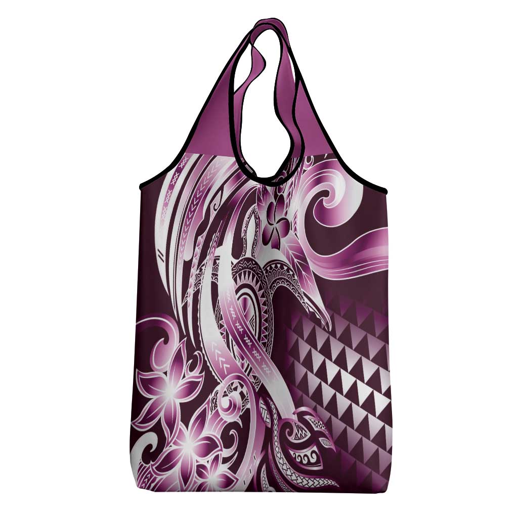 Aloha Pink Tribal Honu Tattoo Grocery Bag