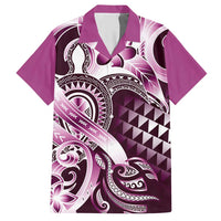 Aloha Pink Tribal Honu Tattoo Hawaiian Shirt LT9 Pink - Polynesian Pride