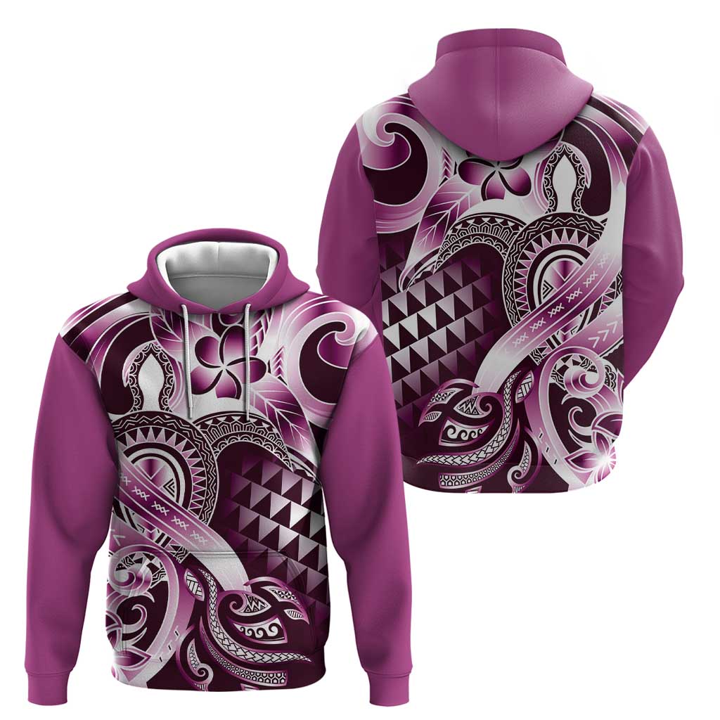 Aloha Pink Tribal Honu Tattoo Hoodie