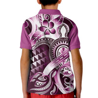 Aloha Pink Tribal Honu Tattoo Kid Polo Shirt