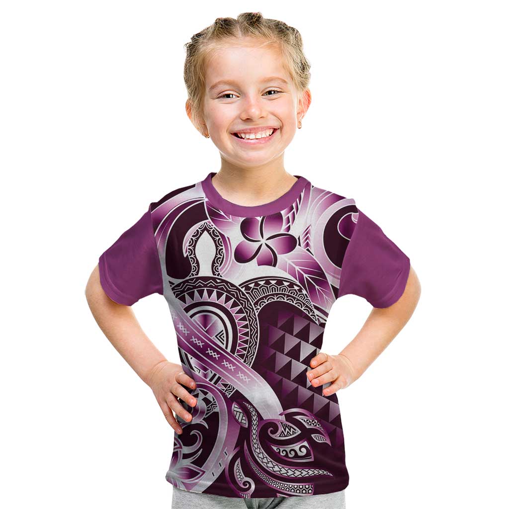 Aloha Pink Tribal Honu Tattoo Kid T Shirt
