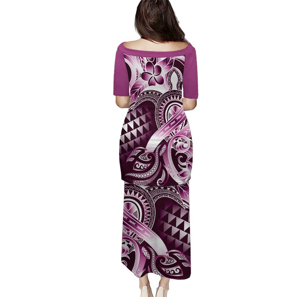 Aloha Pink Tribal Honu Tattoo Puletasi LT9 - Polynesian Pride